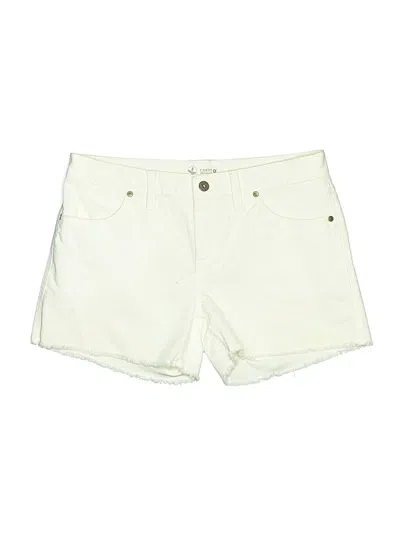 Pre-owned Carve Designs Khaki Shorts In White