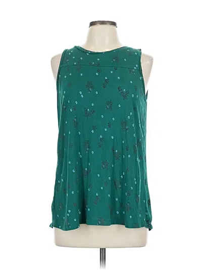 Pre-owned Ann Taylor Loft Sleeveless Blouse In Blue