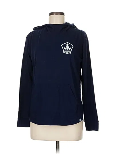 Pre-owned Level Wear Long Sleeve Top Blue Crew Neck Tops