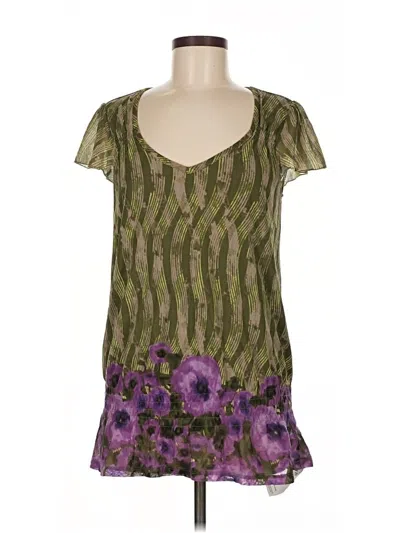 Pre-owned Dkny Jeans Short Sleeve Top In Green