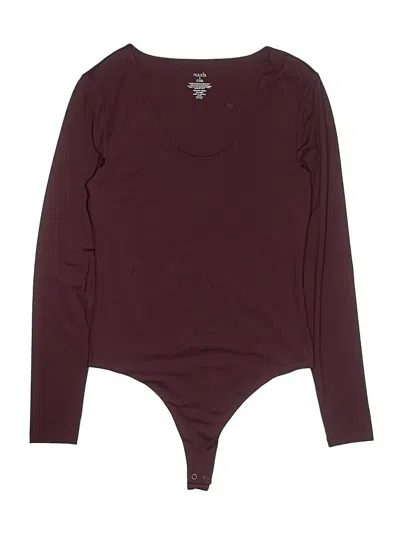 Pre-owned Nuuds Bodysuit In Burgundy