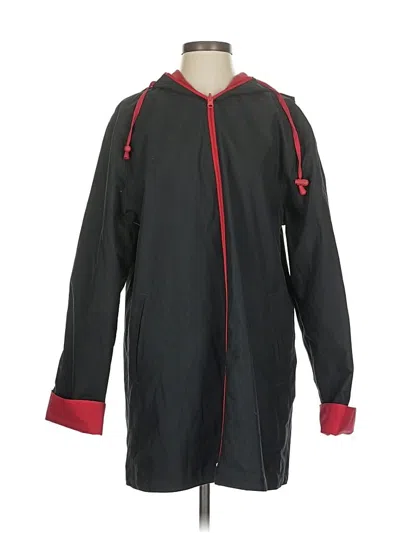 Pre-owned Travelsmith Raincoat In Black