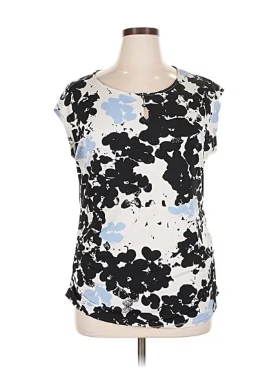 Pre-owned New York And Company Sleeveless Blouse In Blue