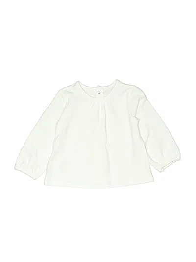 Pre-owned Mayoral Babies' Long Sleeve Polo Shirt In White