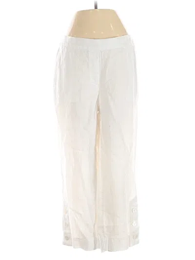 Pre-owned Chico's Linen Pants In White