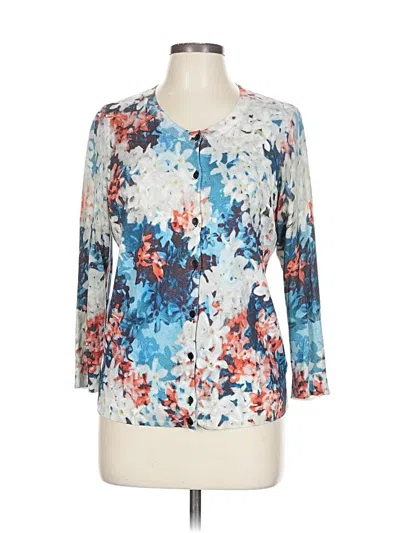 Pre-owned Talbots Cardigan Sweater In Blue