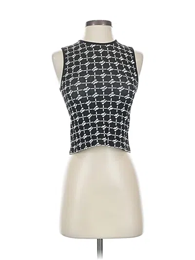 Pre-owned Iets Frans Tank Top Silver Halter Neckline Tops