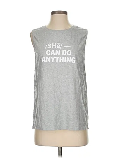 Pre-owned Fabletics Sleeveless T-shirt In Silver