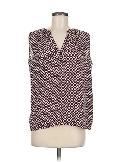 Pre-owned Ann Taylor Loft Sleeveless Blouse In Burgundy