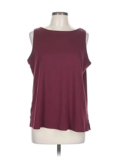 Pre-owned Isaac Mizrahi Live Sleeveless T-shirt In Burgundy