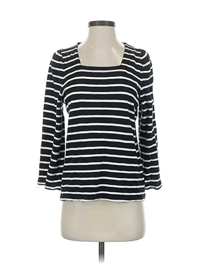 Pre-owned Chico's 3/4 Sleeve T-shirt In Black