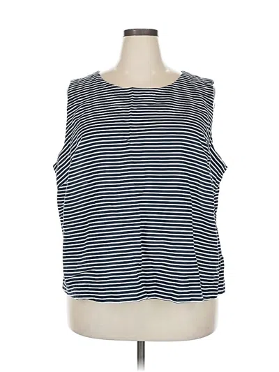 Pre-owned Liz Claiborne Sleeveless Top Black Boatneck Tops
