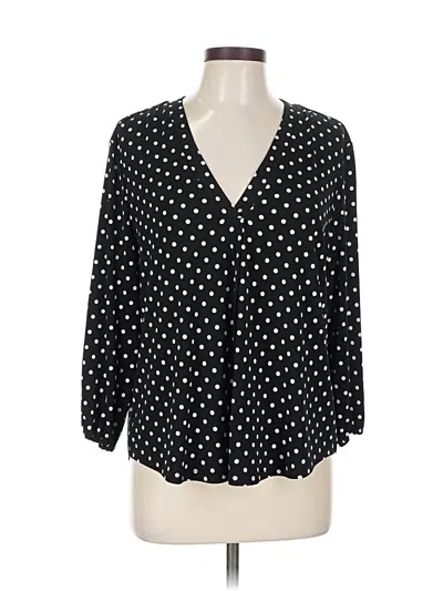 Pre-owned Vince Camuto 3/4 Sleeve Blouse In Black