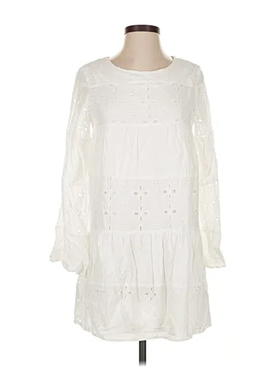 Pre-owned Unbranded Casual Dress In White