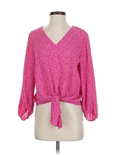 Pre-owned Vince Camuto 3/4 Sleeve Blouse In Pink