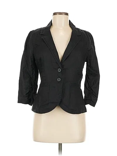 Pre-owned Caslon 3/4 Sleeve Button Down Shirt In Black