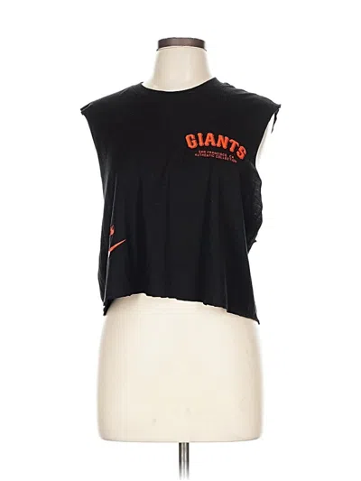 Pre-owned Nike Sleeveless Top Black Halter Neckline Tops