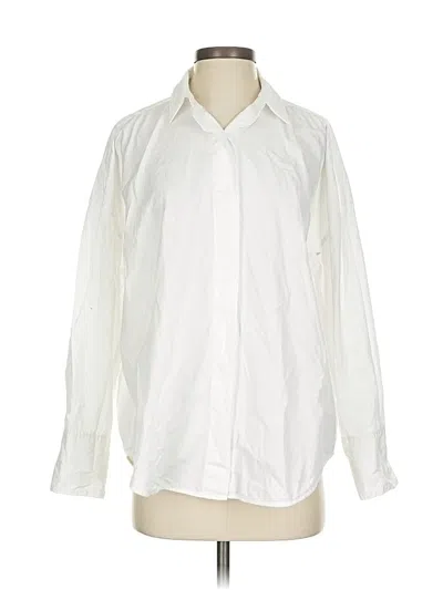 Pre-owned Everlane Long Sleeve Blouse In White