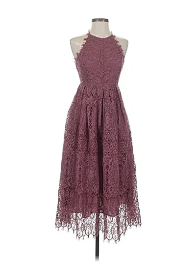 Pre-owned Asos Design Cocktail Dress In Burgundy