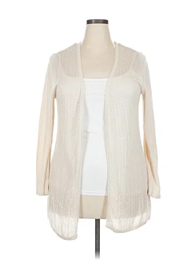 Pre-owned Charter Club Cardigan Sweater In White