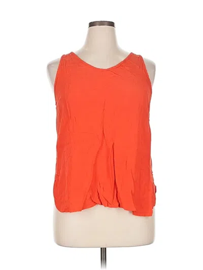 Pre-owned Ann Taylor Loft Sleeveless Blouse In Orange