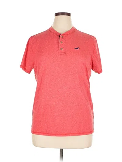 Pre-owned Hollister Short Sleeve Polo Shirt In Red