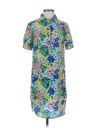 Pre-owned J.crew Factory Store Casual Dress In Blue