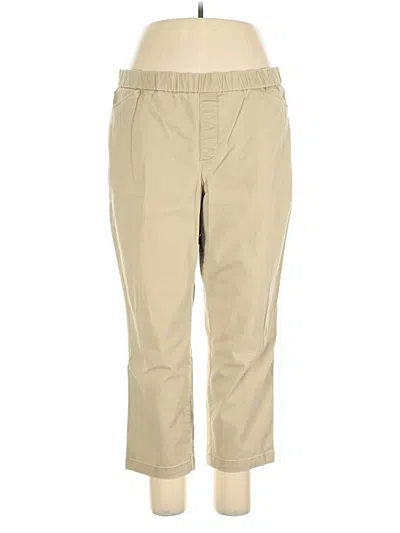 Pre-owned Lands' End Casual Pants In Brown