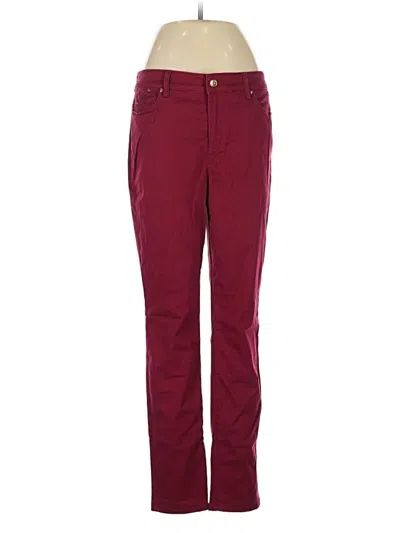 Pre-owned Chico's Jeans In Burgundy