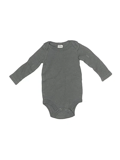 Pre-owned Baby Kiss Babies' Long Sleeve Onesie In Gray