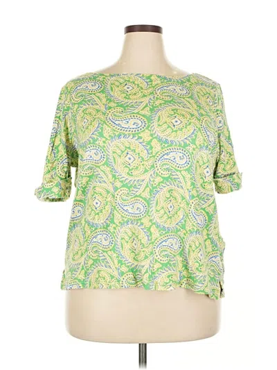 Pre-owned Polo Ralph Lauren 3/4 Sleeve T-shirt In Green