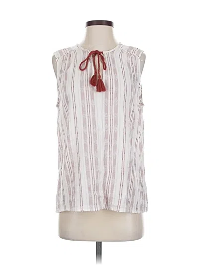 Pre-owned Lucky Brand Sleeveless Blouse In White