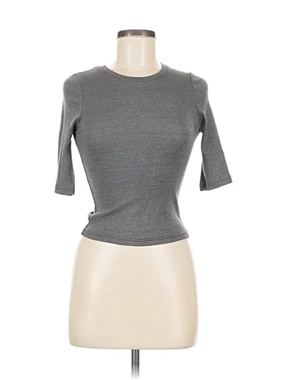 Pre-owned Michael Stars Short Sleeve Turtleneck In Gray