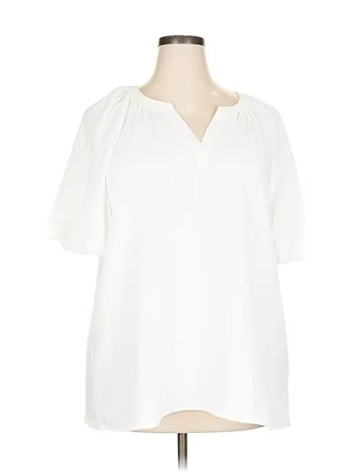 Pre-owned Jodifl Short Sleeve Blouse In White