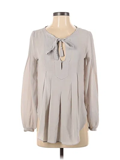 Pre-owned Calypso St Barth Long Sleeve Blouse In Gray
