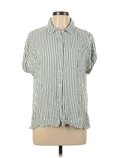 Pre-owned Velvet Heart Short Sleeve Button Down Shirt In Green