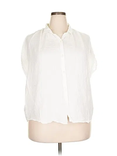 Pre-owned Gap Sleeveless Button Down Shirt In White