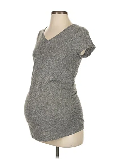 Pre-owned Liz Lange Maternity For Target Short Sleeve T-shirt In Gray
