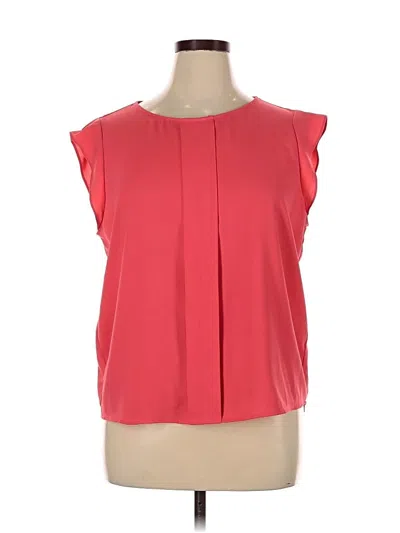 Pre-owned Tahari By Asl Sleeveless Blouse In Red