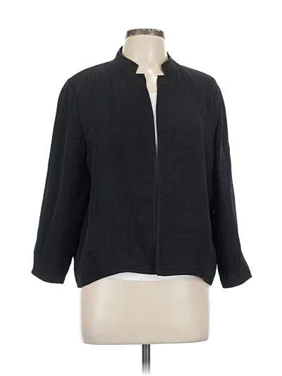 Pre-owned Eileen Fisher Jacket In Black