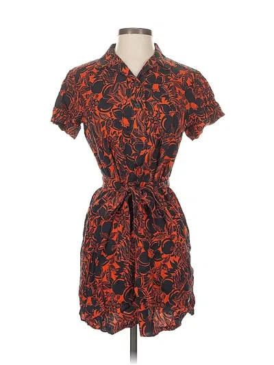 Pre-owned Uniqlo Casual Dress In Orange