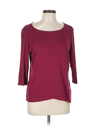 Pre-owned Db Established 1962 3/4 Sleeve Top Burgundy Boatneck Tops