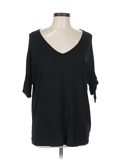 Pre-owned Tahari 3/4 Sleeve T-shirt In Black