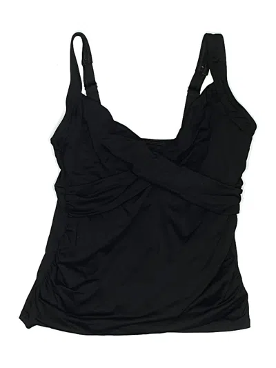 Pre-owned Lands' End Swimsuit Top Black Swimwear