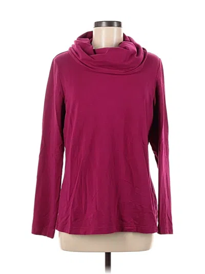 Pre-owned Lands' End Turtleneck Sweater In Burgundy