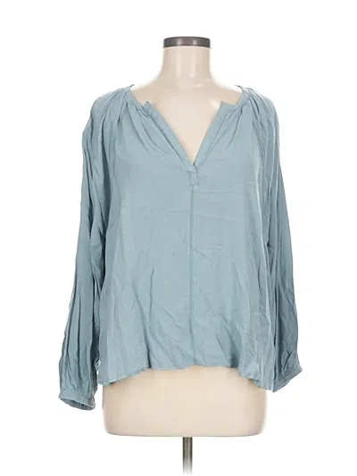 Pre-owned Blu Pepper 3/4 Sleeve Blouse In Blue
