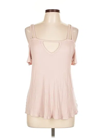 Pre-owned American Eagle Outfitters Tank Top Pink Cold Shoulder Neckline Tops