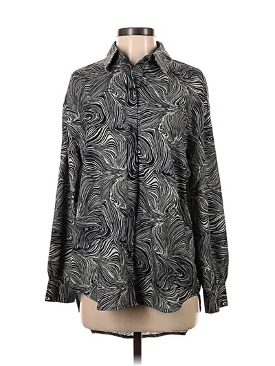 Pre-owned 4th & Reckless Long Sleeve Blouse In Gray