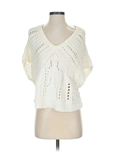 Pre-owned Textile By Elizabeth And James Pullover Sweater In White