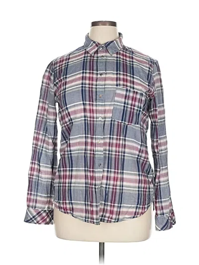 Pre-owned H&m L.o.g.g. Long Sleeve Button Down Shirt In Blue